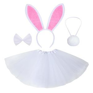 Rabbit Bunny Costume Set Rabbit Ear Headband Tail Bow Tie Tutu Skirt Animal🐘